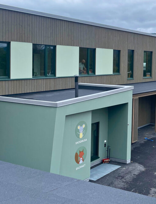 Fasade på Innbygda barnehage i Trysil