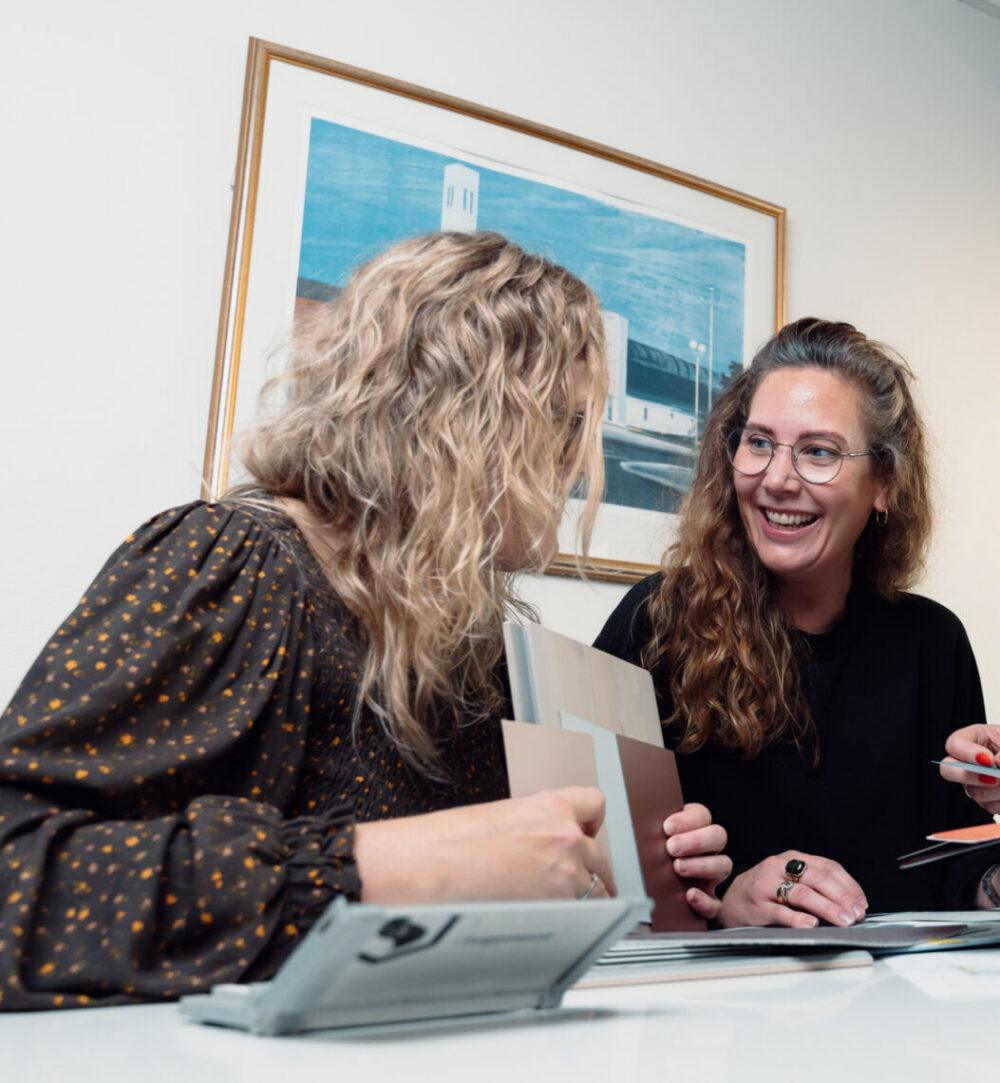 Vi jobber med farge-og materialplaner i Lyngstad Arkitekter