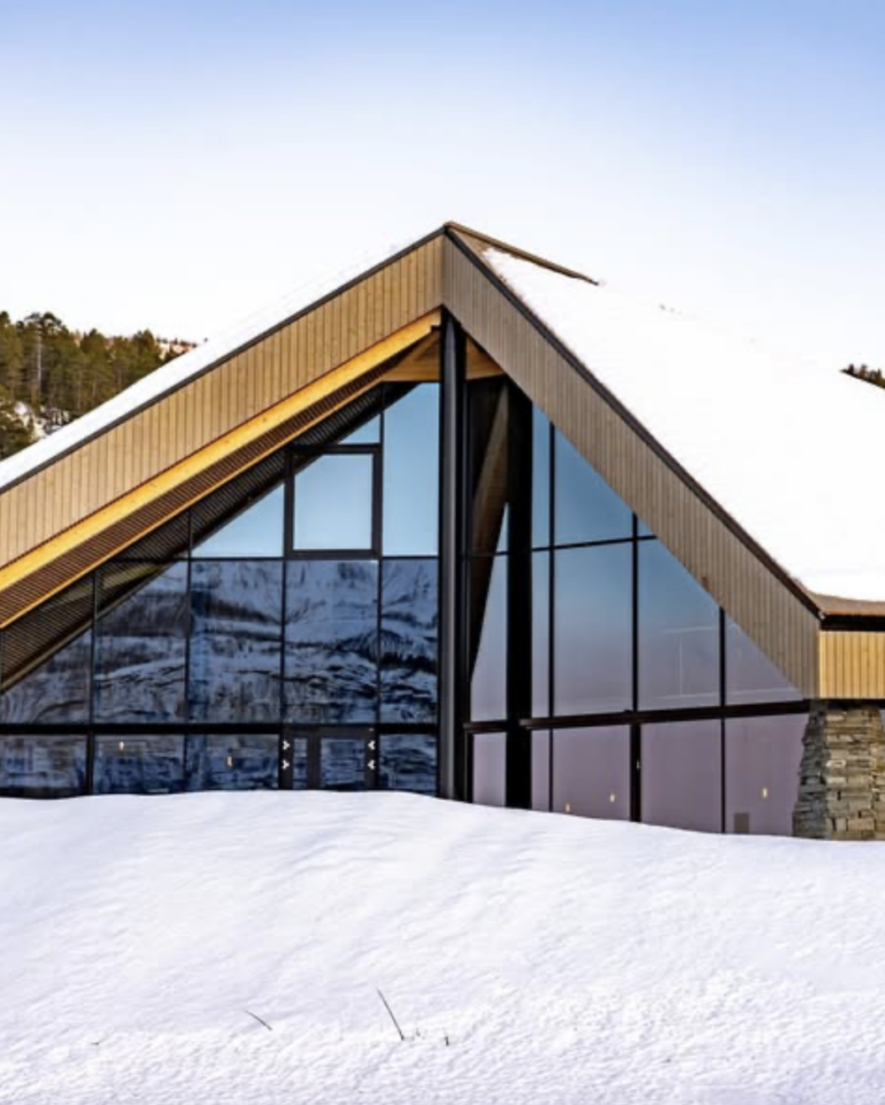 Glassfasade restaurant på Sorrisniva